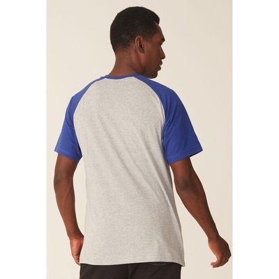 Camiseta Nba Raglan Estampada New York Knicks Casual Mescla - Masculina - Foto 3