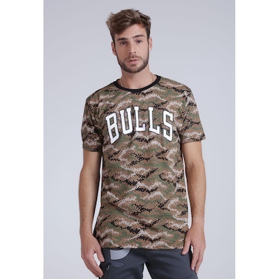 Camiseta NBA Estampada Chicago Bulls Casual - Masculina - Foto 3