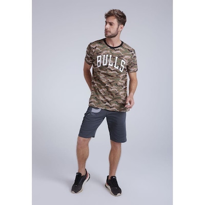 Camiseta NBA Estampada Chicago Bulls Casual - Masculina - Foto 1