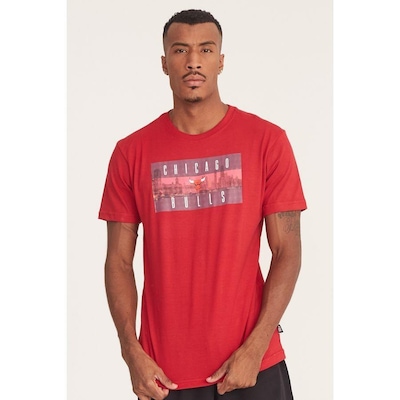 Camiseta NBA Estampada Chicago Bulls Casual - Masculina - Foto 2