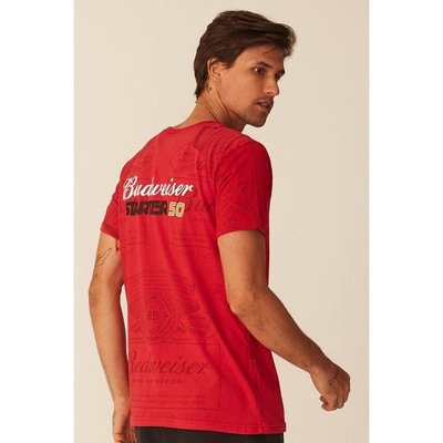 Camiseta Starter Collab Budweiser Red - Starter - Masculina - Foto 2