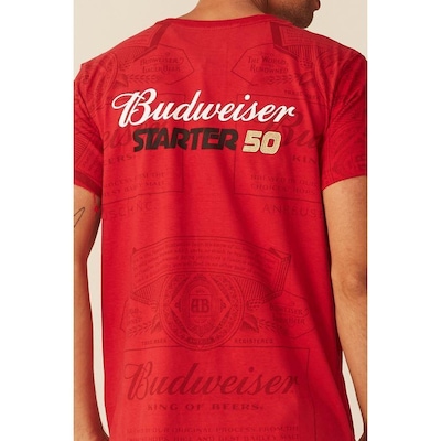 Camiseta Starter Collab Budweiser Red - Starter - Masculina - Foto 4