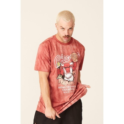 Camiseta Mitchell & Ness Estampada Tie Dye Chicago Bulls - Masculina - Foto 1