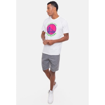 Camiseta NBA Neon Colors Golden State Warriors - Masculina - Foto 3