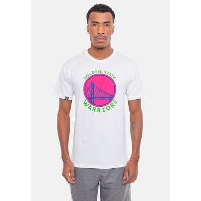 Camiseta NBA Neon Colors Golden State Warriors - Masculina - Foto 4