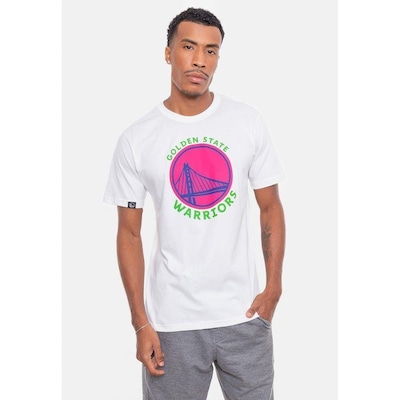 Camiseta NBA Neon Colors Golden State Warriors - Masculina - Foto 1