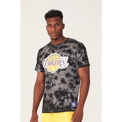 Camiseta Nba Estampada Los Angeles Lakers Tie Dye - Masculina - Foto 4