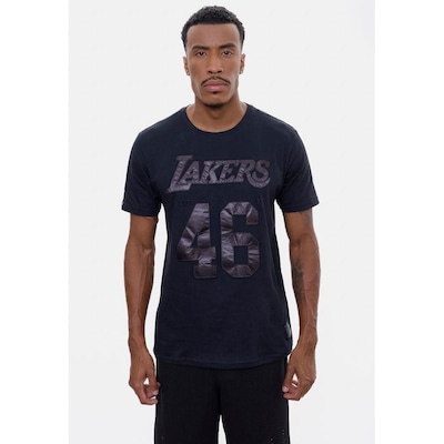 Camiseta Nba Year Applique Los Angeles Lakers - Masculina - Foto 4