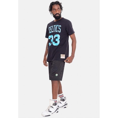 Camiseta Mitchell & Ness Tie Dye Black Boston Celtics Larry Bird - Masculina - Foto 2