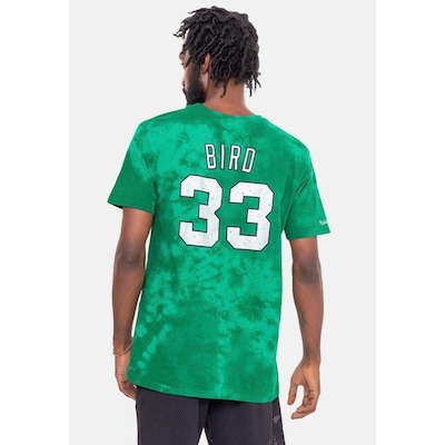 Camiseta Mitchell & Ness Galaxy Tie Dye Boston Celtics Larry Bird - Masculina - Foto 4