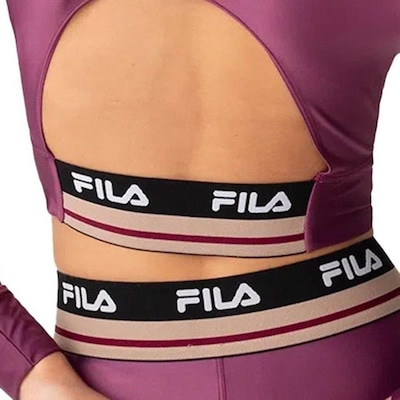 Blusa Cropped Fila Biker Double - Feminina - Foto 4