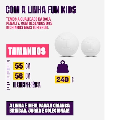 Bola Penalty Fun Kids XXIII - Infantil - Foto 4