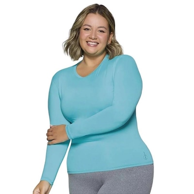Kit Camisas Térmica Selene Proteção Uv Plus Size - 3 Unidades - Feminina - Foto 4