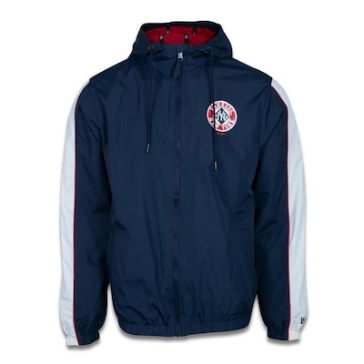 Jaqueta Corta Vento New Era New York Yankees White Stripe - Masculina - Foto 1