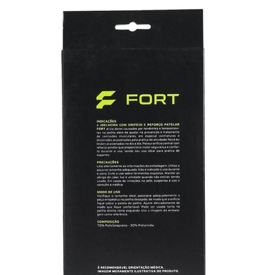 Joelheira Fort Neoprene com Orificio e Reforço Patelar - Adulto - Foto 4