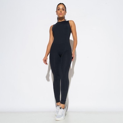 Macacão Fitness Honey Be com Decote Nas Costas Mc256 - Feminina - Foto 1