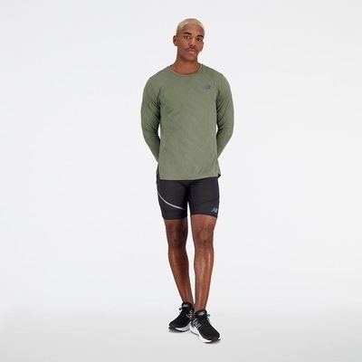 Camiseta New Balance Q Speed Jacquard Manga Longa - Masculina - Foto 3