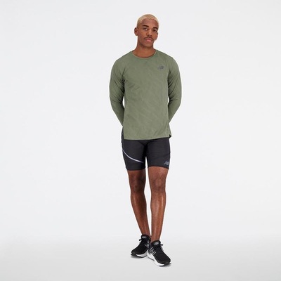 Camiseta New Balance Q Speed Jacquard Manga Longa - Masculina - Foto 5