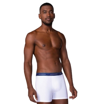 Kit Cuecas Boxer Lupo com Elastano - 2 Peças - Masculina - Foto 2