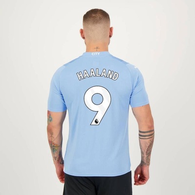 Camisa Manchester City I 2024 9 Haaland Puma - Masculina - Foto 3