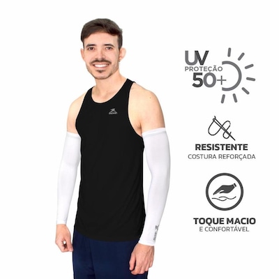 Kit Manguitos Longo Elástico Basic Muvin com Proteção Uv50+ Logo Refletivo e Tecido Dry - 3 Pares - Foto 6