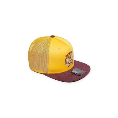Boné Starter Aba Reta Snapback Trucker African Leopard Amarelo - Starter - Foto 5