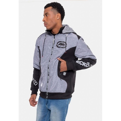 Jaqueta de Moletom com Capuz Ecko Canguru Aberto - Masculina - Foto 3