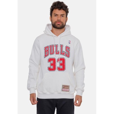 Blusão De Moletom Com Capuz Mitchell & Ness Scottie Pippen Chicago Bulls Natural - Masculino - Foto 2