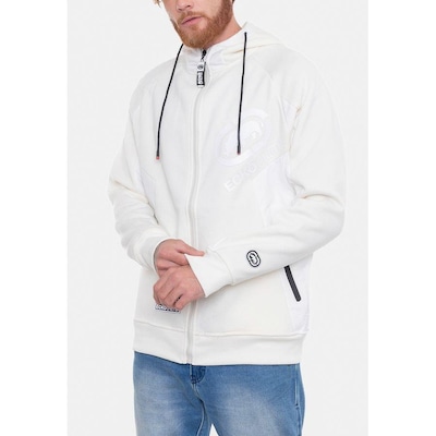 Jaqueta de Moletom com Capuz Ecko Canguru Aberto Off - Masculino - Foto 5