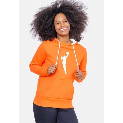 Blusão De Moletom Com Capuz WNBA Fechado Jumpman Laranja - Feminino - Foto 1