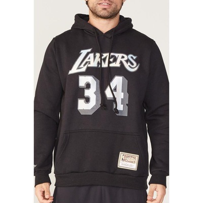 Blusão De Moletom Com Capuz Mitchell & Ness Fechado Com Capuz Los Angeles Lakers - Masculino - Foto 4