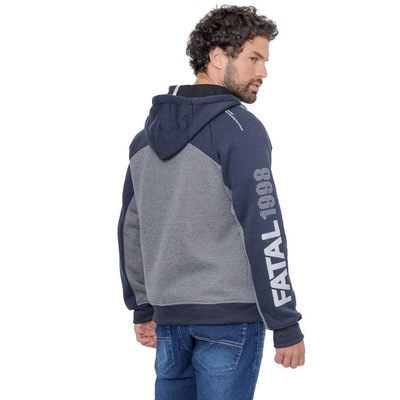 Jaqueta de Moletom com Capuz Fatal Aberto - Masculina - Foto 2