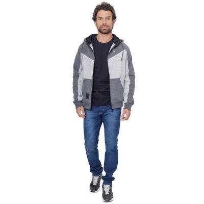 Jaqueta de Moletom com Capuz Fatal Aberto - Masculina - Foto 1