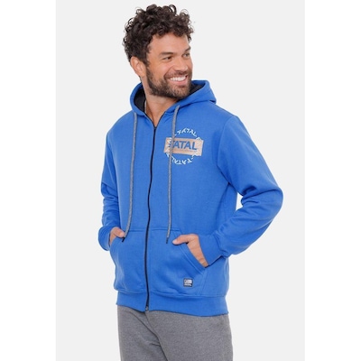 Jaqueta de Moletom com Capuz Fatal Estampado - Masculina - Foto 2
