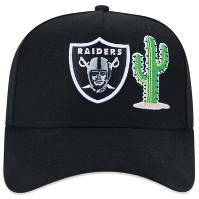 Boné Aba Curva New Era 9Forty A-Frame Nfl Las Vegas Raiders Core City - Snapback - Masculino - Foto 4