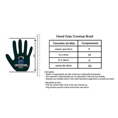 Luva Palmar Hand Grip Advanced - Crosshop Brasil - Foto 3