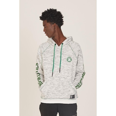 Blusão De Moletom NBA Fechado Com Capuz Boston Celtics - Masculino - Foto 3