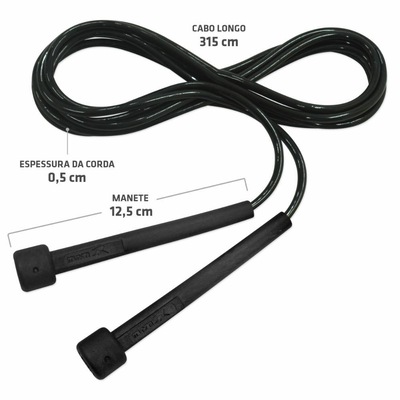 Kit Caneleira de Peso 2,0Kg com Corda de Pular Ajustável 3,15 Metros e Mini Band 3 Tensões Muvin - Foto 5