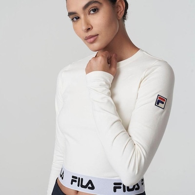 Blusa Cropped Fila Manga Longa Elastic - Feminina - Foto 4