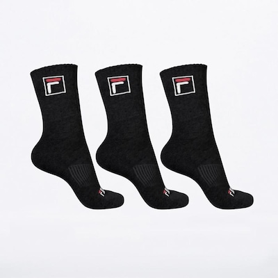 Meia Cano Alto Fila Tripack Fbox - Unissex - Foto 1