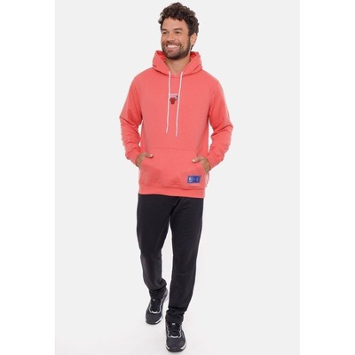 Blusão De Moletom Com Capuz NBA Mini Logo Soft Chicago Bulls Rosa - Masculina - Foto 3