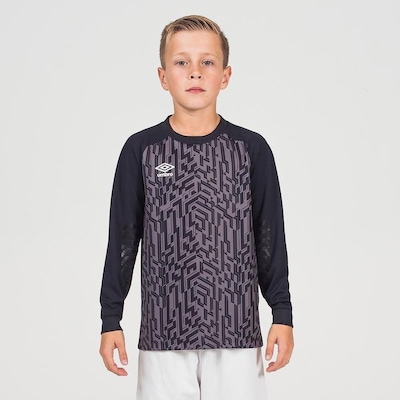 Camisa Umbro Manga Longa de Goleiro Gaudium - Infantil - Foto 1