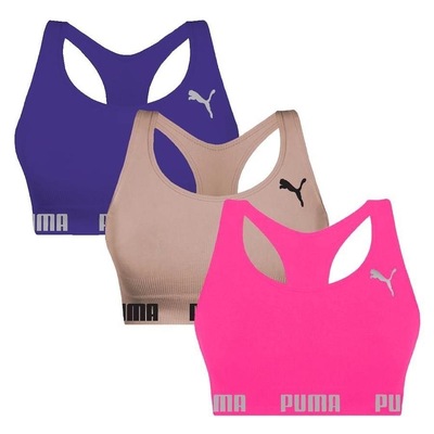 Kit Tops Puma Nadador sem Costura - 3 Unidades - Feminino - Foto 1
