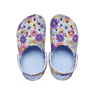 Sandália Crocs Classic Retro Floral Clog T - Infantil - Foto 5