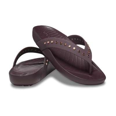 Chinelo Crocs Splash Studded Flip - Feminino - Foto 4