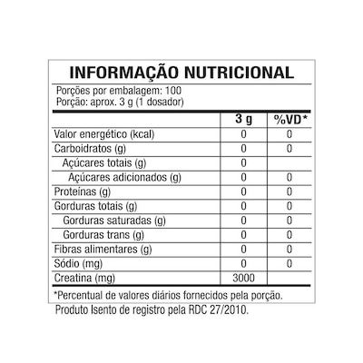 Creatina Monohidratada Black Skull - 300G - Foto 2