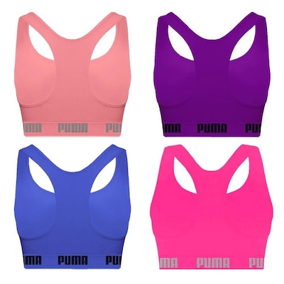 Kit Tops Puma Nadador sem Costura - 4 Unidades - Feminino - Foto 2