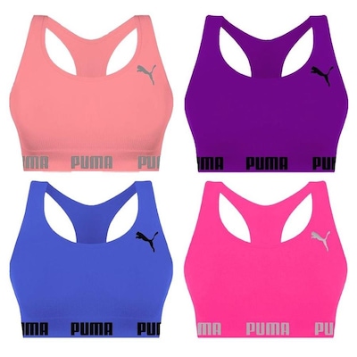 Kit Tops Puma Nadador sem Costura - 4 Unidades - Feminino - Foto 1