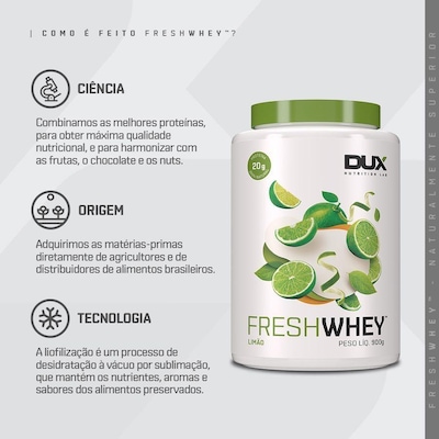 Whey Dux Nutrition - Limão - 900g - Foto 3