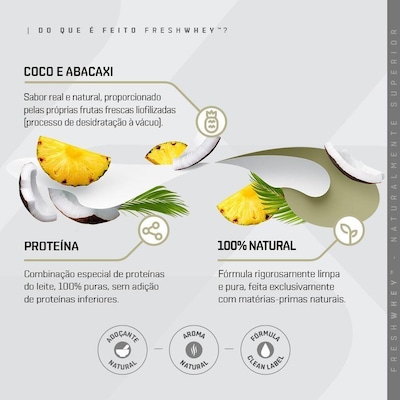 Whey Dux Nutrition -Coco e Abacaxi - 900g - Foto 4